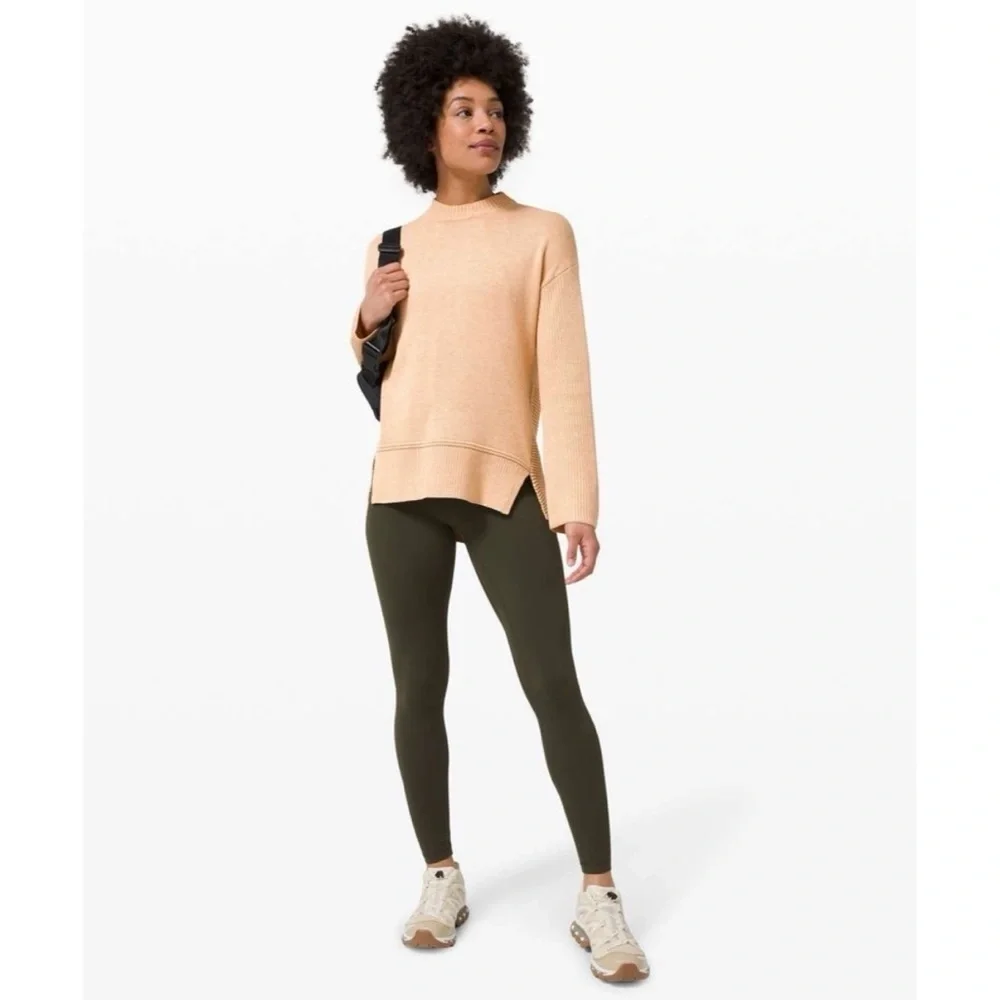 Lululemon Total Ellipse Sweater in Heathered Ivory Peach